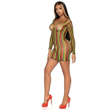 Mini Abito in Rete Rasta Leg Avenue - Seduzione Femminile Elegante